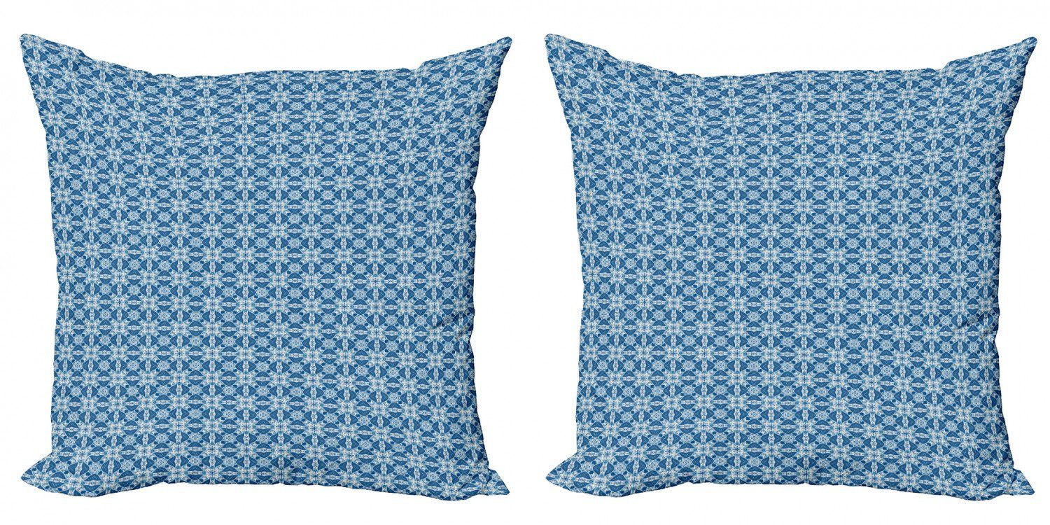 Ethnisch Kissenbezüge Azulejo Digitaldruck, (2 Muster Modern Stück), Accent Doppelseitiger Abakuhaus Fliesen