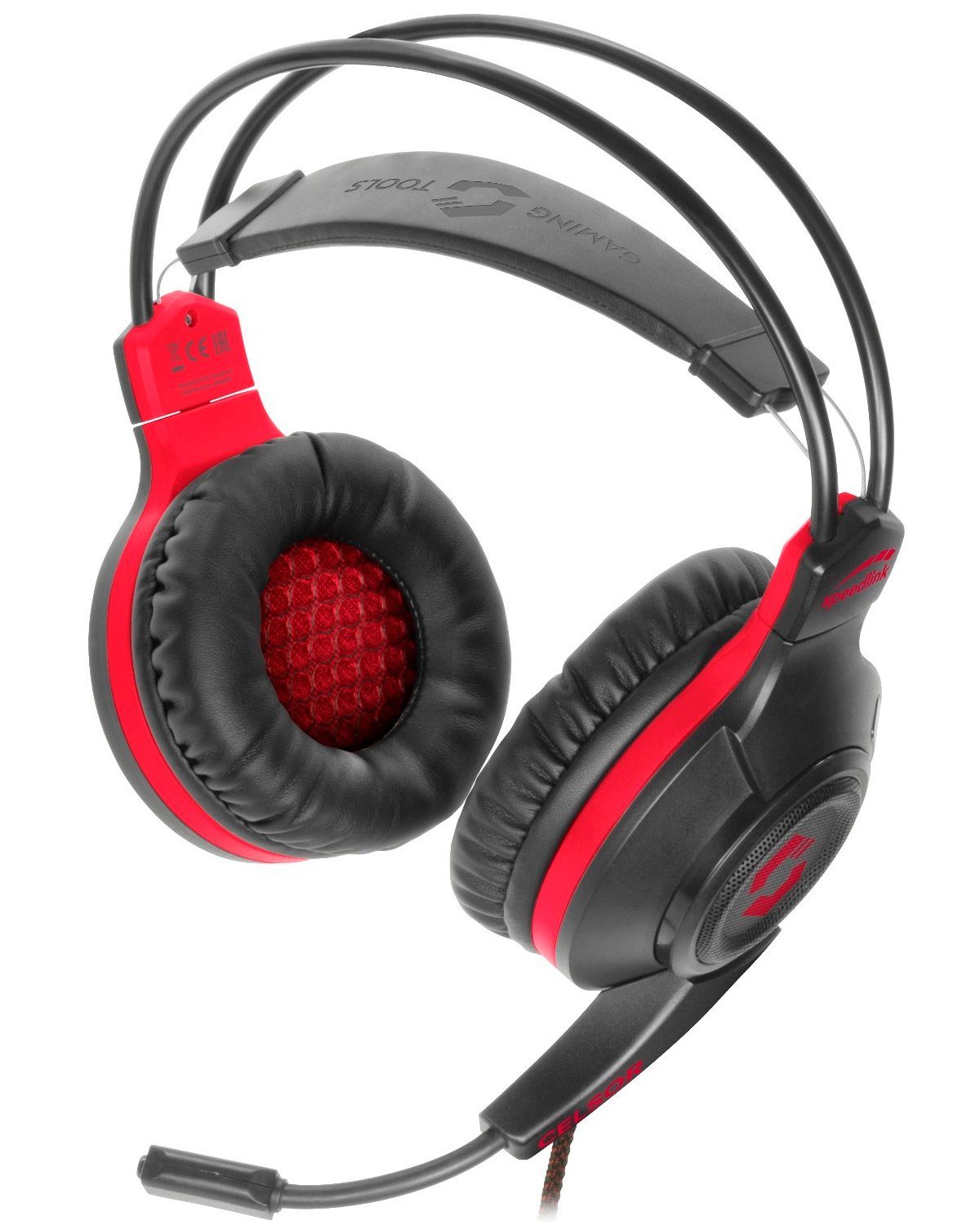 Speedlink CELSOR Gaming Headset Gamer Kopfhörer Headset (Kabelfernbedienung für Lautstärkeregelung und Mikrofon-Stummschaltung, kabelgebunden, 2x 3,5mm Klinke, Boom Mikrofon, Kabel-Fernbedienung, 2,3m)