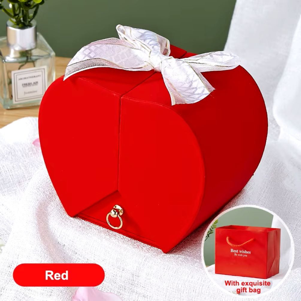 Tidy Schmuckkasten Geschenkbox ewig roter Rose und Herzkette – Perfekt für günstig online kaufen