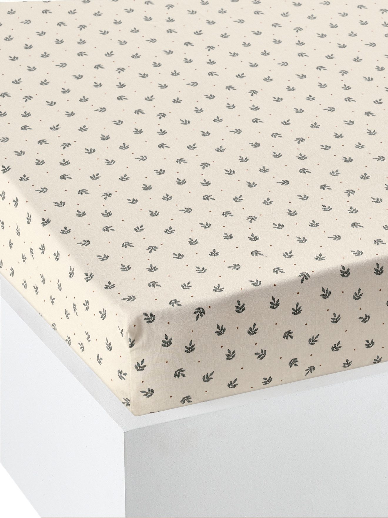 vertbaudet Spannbettlaken Kinder Spannbettlaken RETRO FLOWERS, Recycelte Baumwolle – Bild 2 von 3
