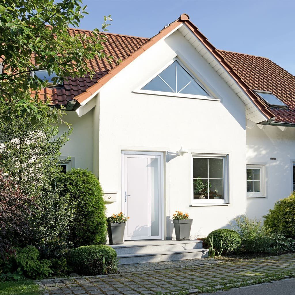 vidaXL Haustür Haustür Weiß 98x200 cm PVC (1-St)