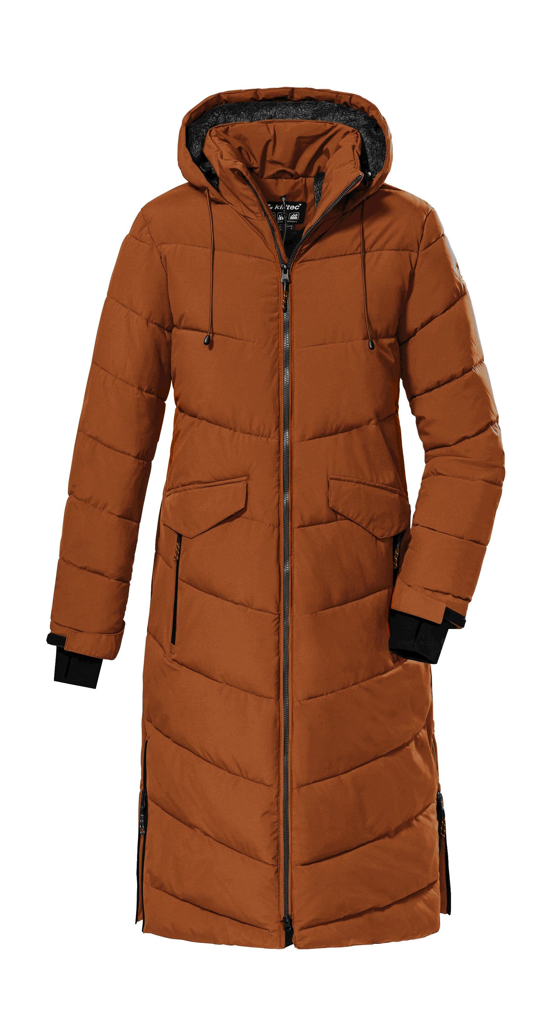 Killtec Steppmantel KOW 62 WMN QLTD CT Wasser- und windabweisender Mantel mit Teddyfell und viel Stauraum