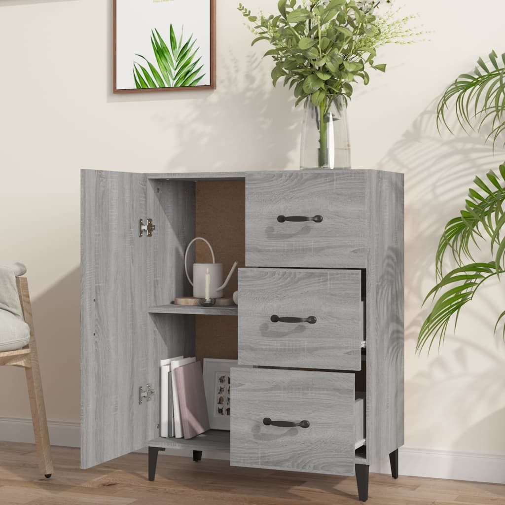 vidaXL Sideboard Sideboard Grau Sonoma 69,5x34x90 günstig online kaufen