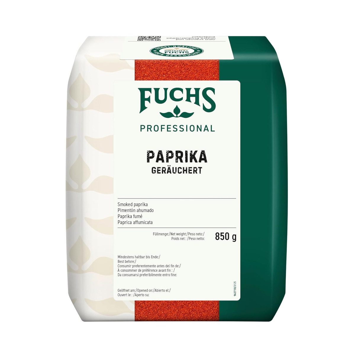 Fuchs Foodservice Gewürz, Fuchs Professional Paprika geräuchert kraftvolles Aroma 850g