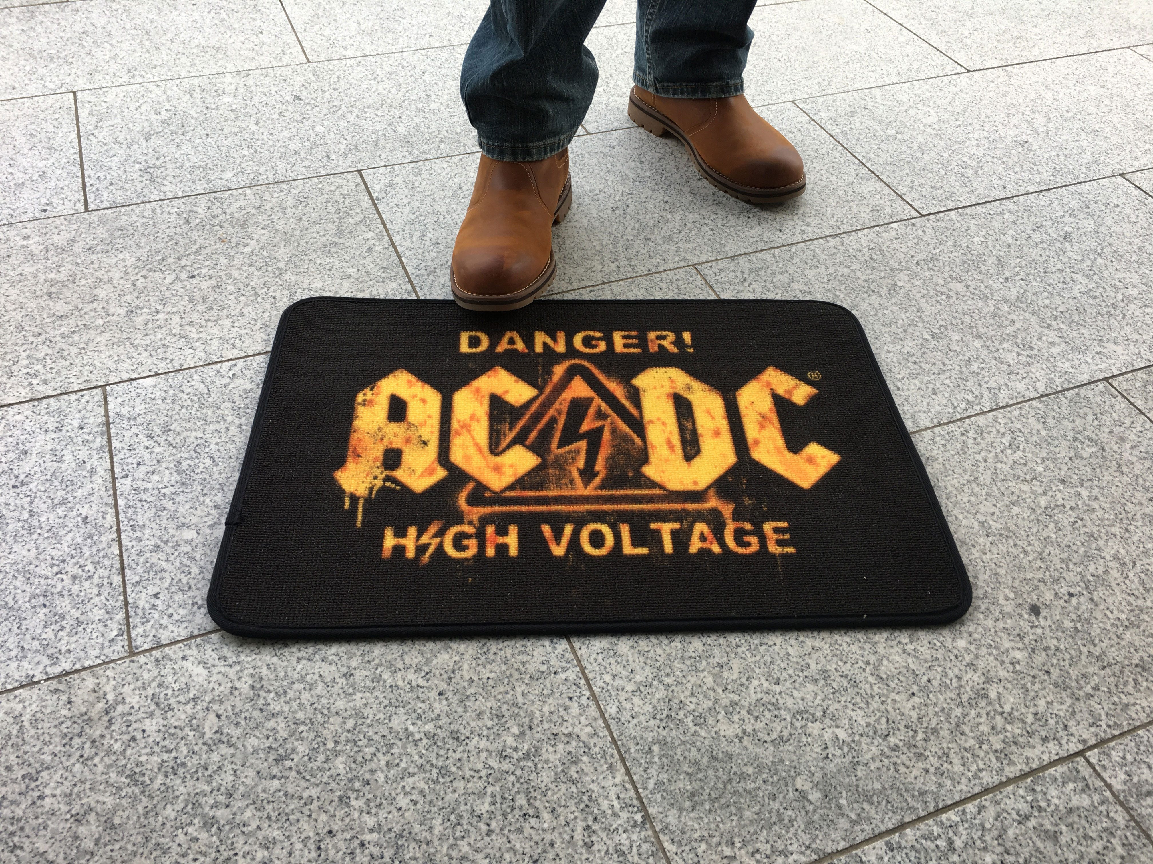Designteppich AC/DC - Danger! - 40x60cm