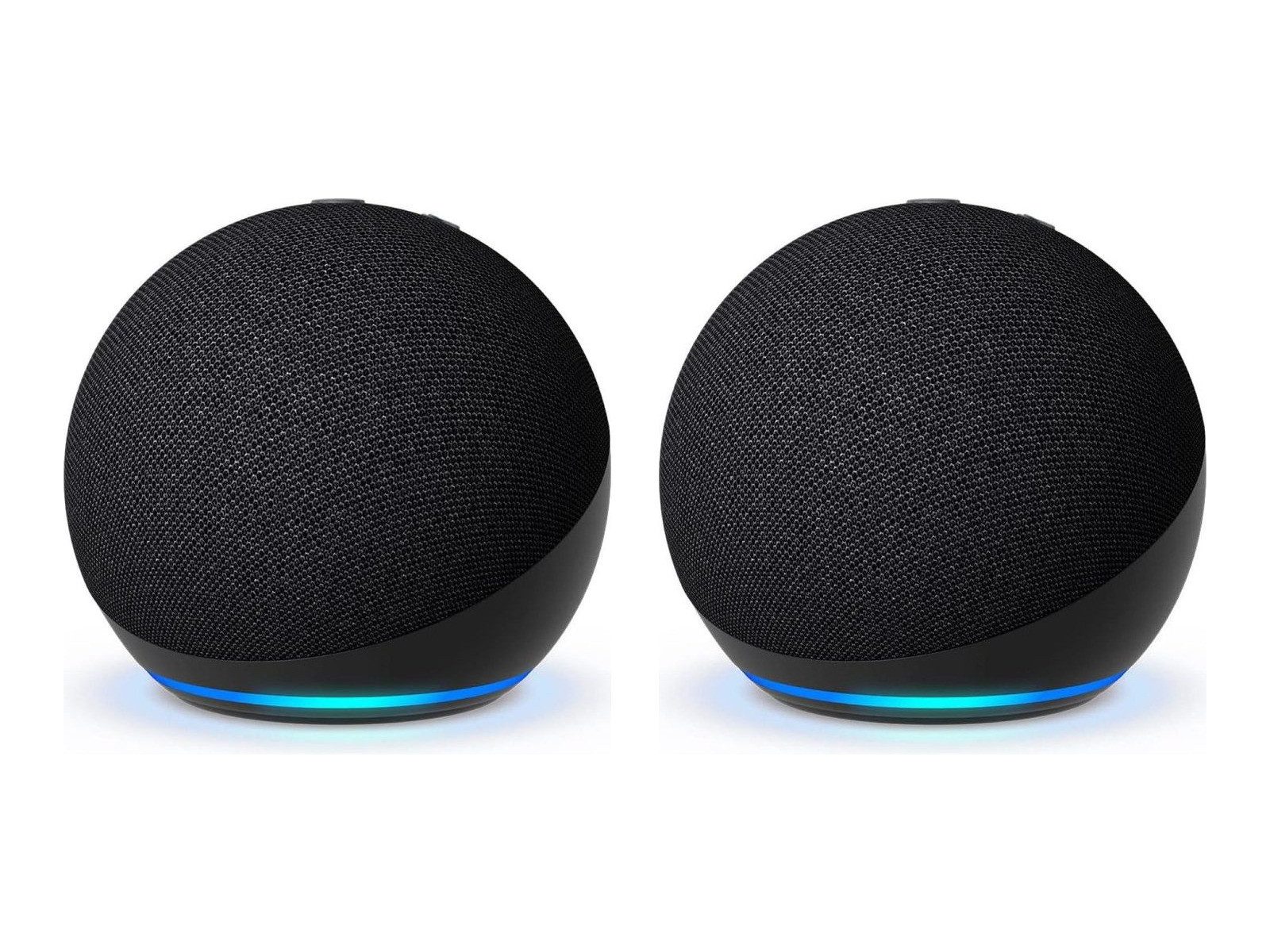Amazon Echo Dot 5. Generation Anthrazit Doppelpack Bluetooth-Lautsprecher (1.6 W, Smart-Home-Steuerung)