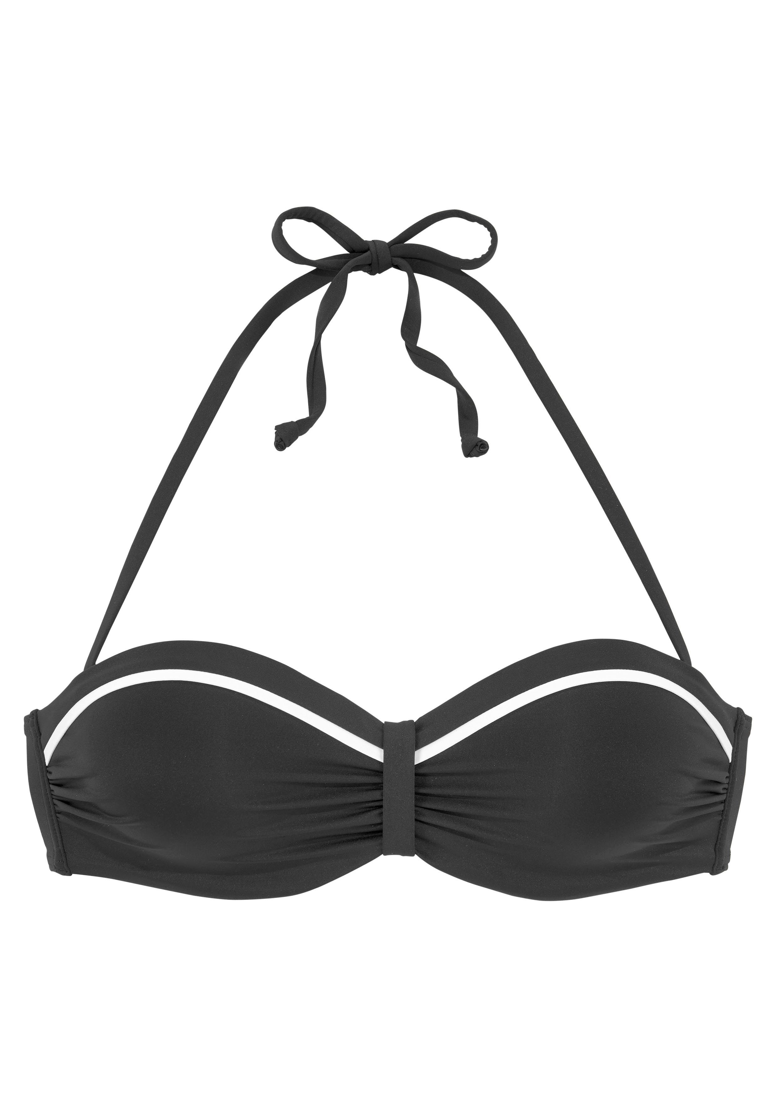 Vivance Bügel-Bandeau-Bikini-Top Lorena, mit kontrastfarbenem Piping günstig online kaufen