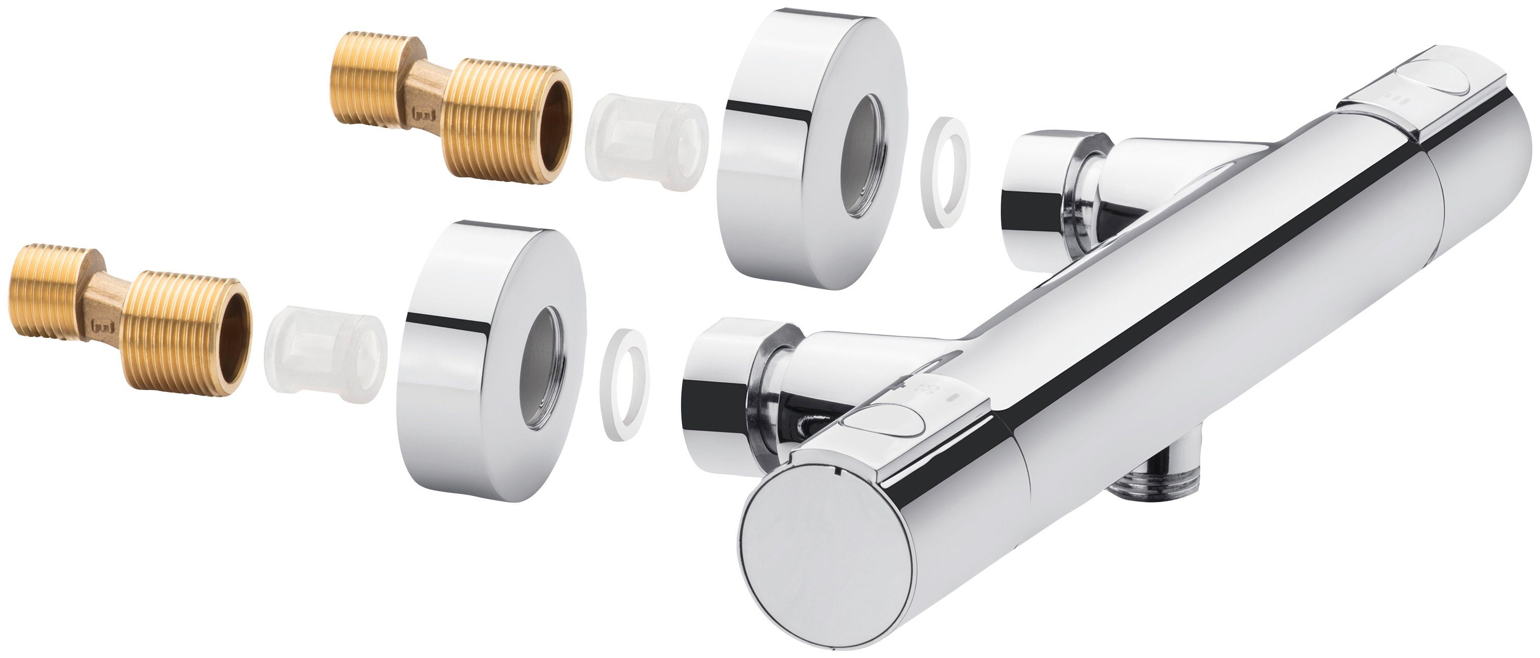 CORNAT Brausethermostat Derval Messing, verchromt günstig online kaufen