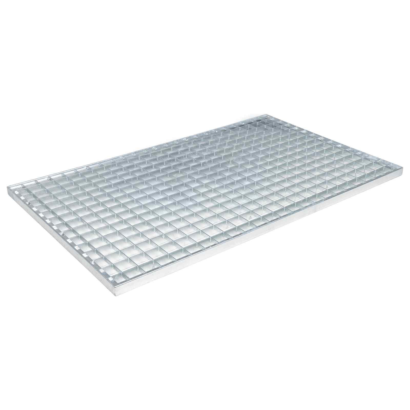 vidaXL Rasengitter Gitter Silber 80 x 50 x 2 cm Feuerverzinkter Stahl, 50x80 cm, 1-St.
