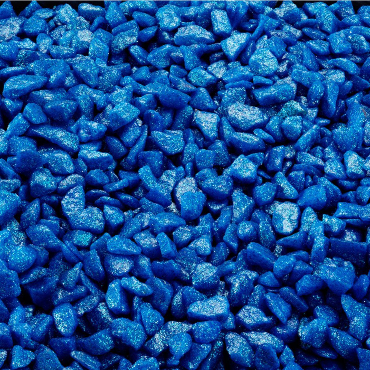 Aquarienkies Glitzersteine dunkelblau 2 kg