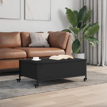 vidaXL Couchtisch Couchtisch mit Rollen Schwarz 91x55x34 cm Holzwerkstoff