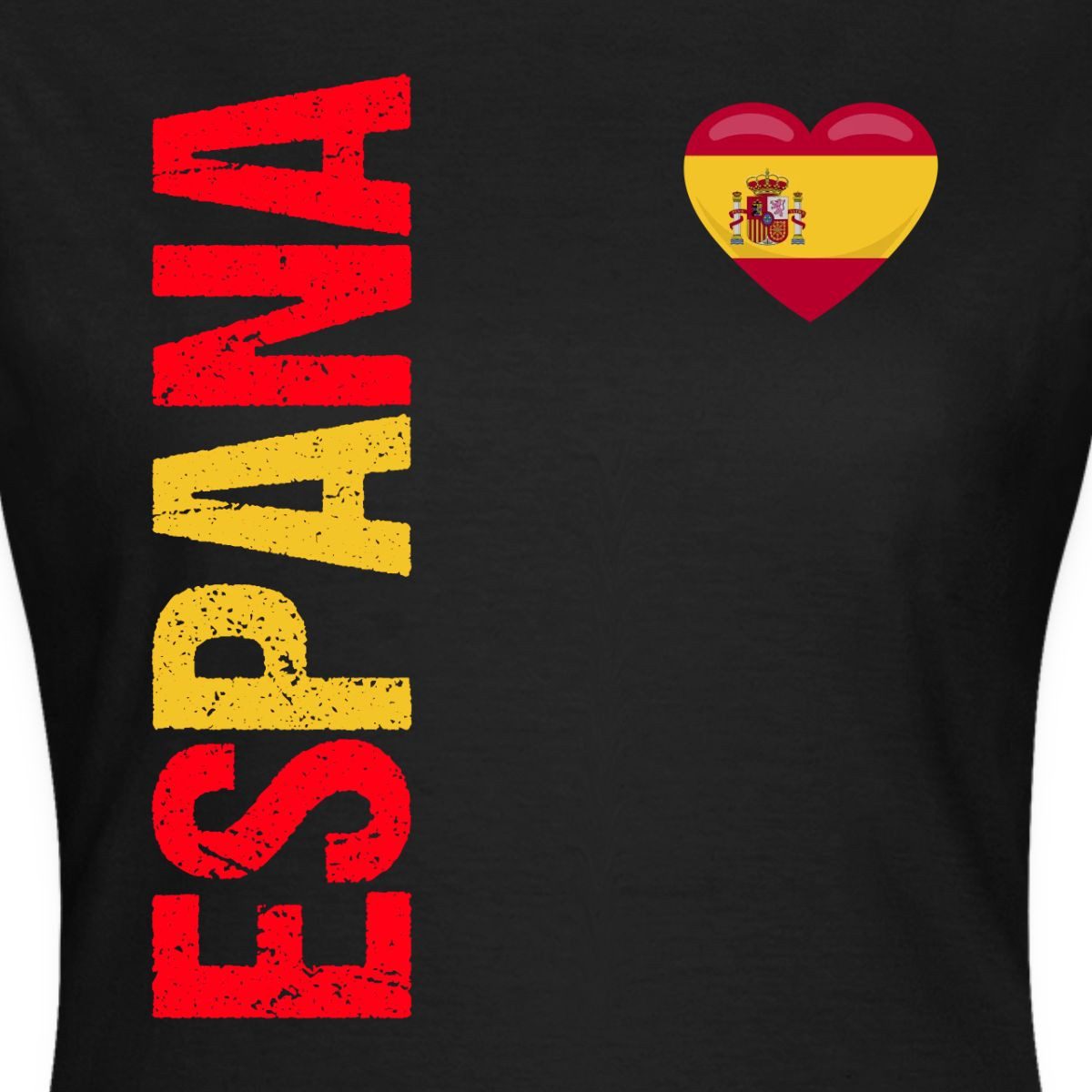 Spreadshirt T-Shirt Spanien Flagge, Spanien Fußball, Espana Frauen T-Shirt (1-tlg) Slim Fit, fällt klein aus