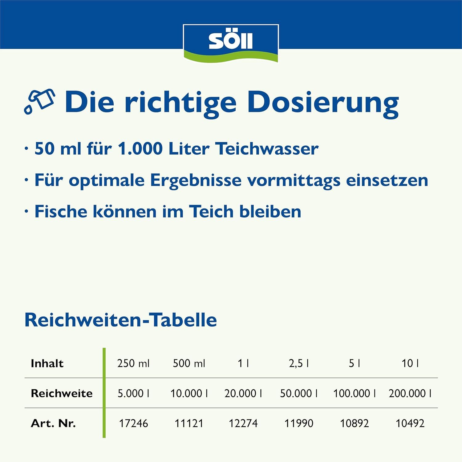 SÖLL Algenbekämpfung Söll Algenentferner 1 Liter AlgoSol® forte für 20 Qbm Teichwasser