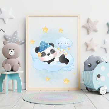 Tigerlino Poster Panda Mama 3er Set Kinderzimmer Bilder Babyzimmer Kinderposter