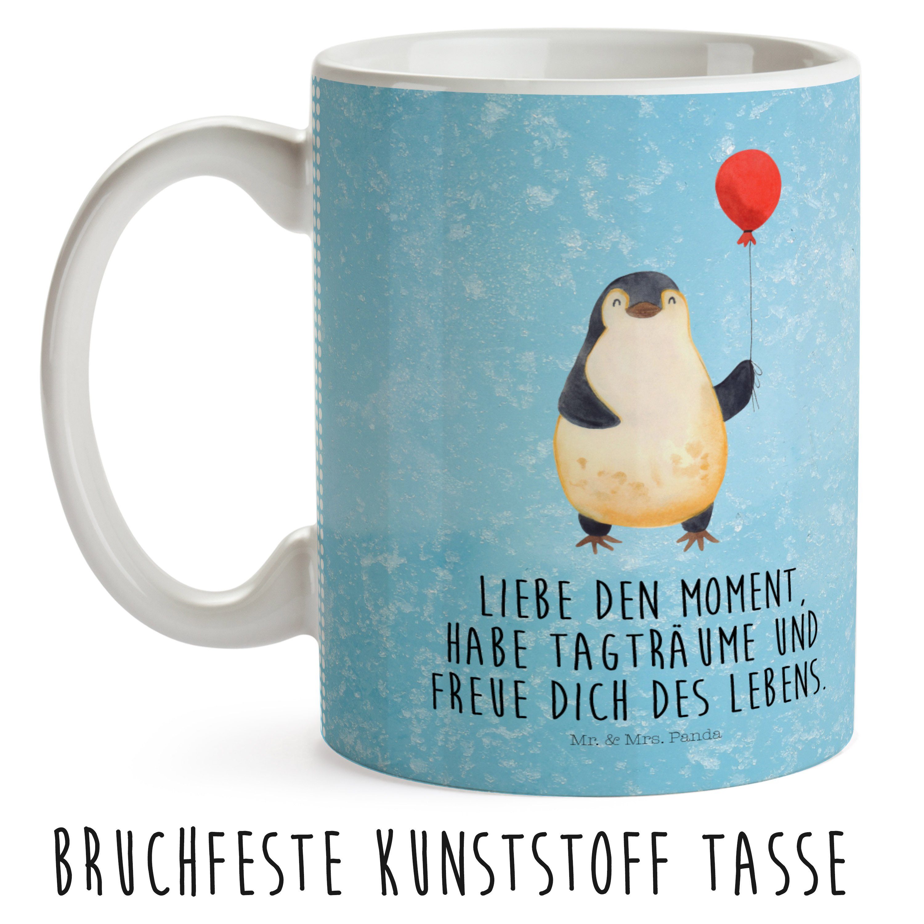 Mr. & Mrs. Luftballon Pinguin Tasse, - Kunststoff Eisblau Kinderbecher Geschenk, Kunststoff Kunststoff, Panda 