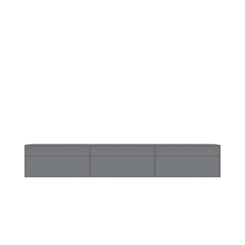 LeGer Home by Lena Gercke Lowboard Essentials, TV-Board, TV-Kommode, TV-Schrank, TV-Möbel (3 St), Breite: 333 cm, UV lackiert, Push-to-open-Funktion