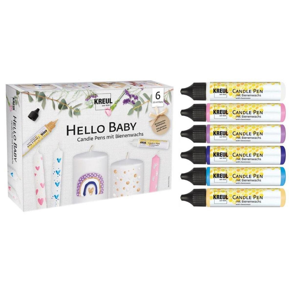Malstift KREUL Kerzenstifte Candle Pens Hello Baby 6 Stück