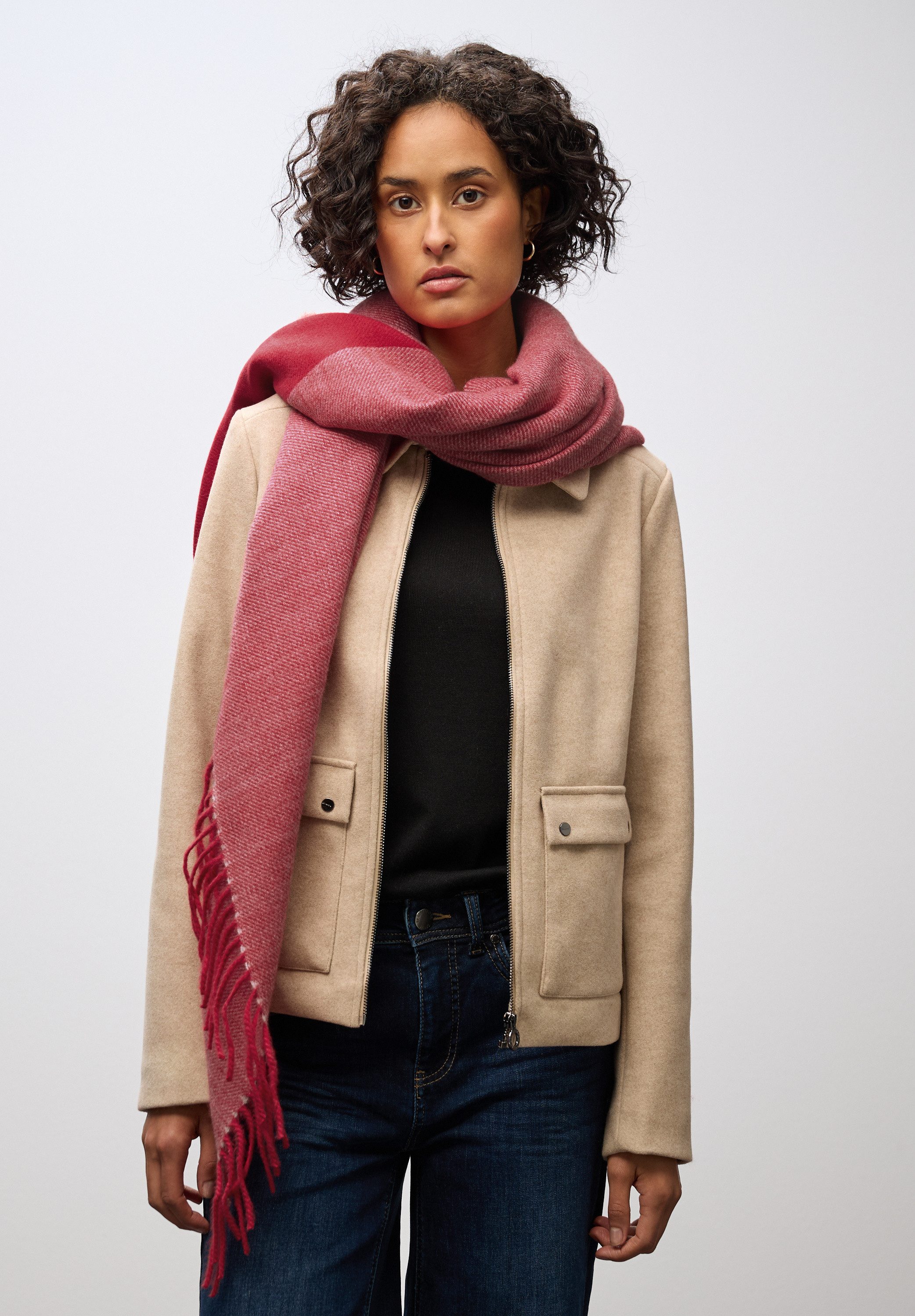 STREET ONE Halstuch, mit Fransenkante