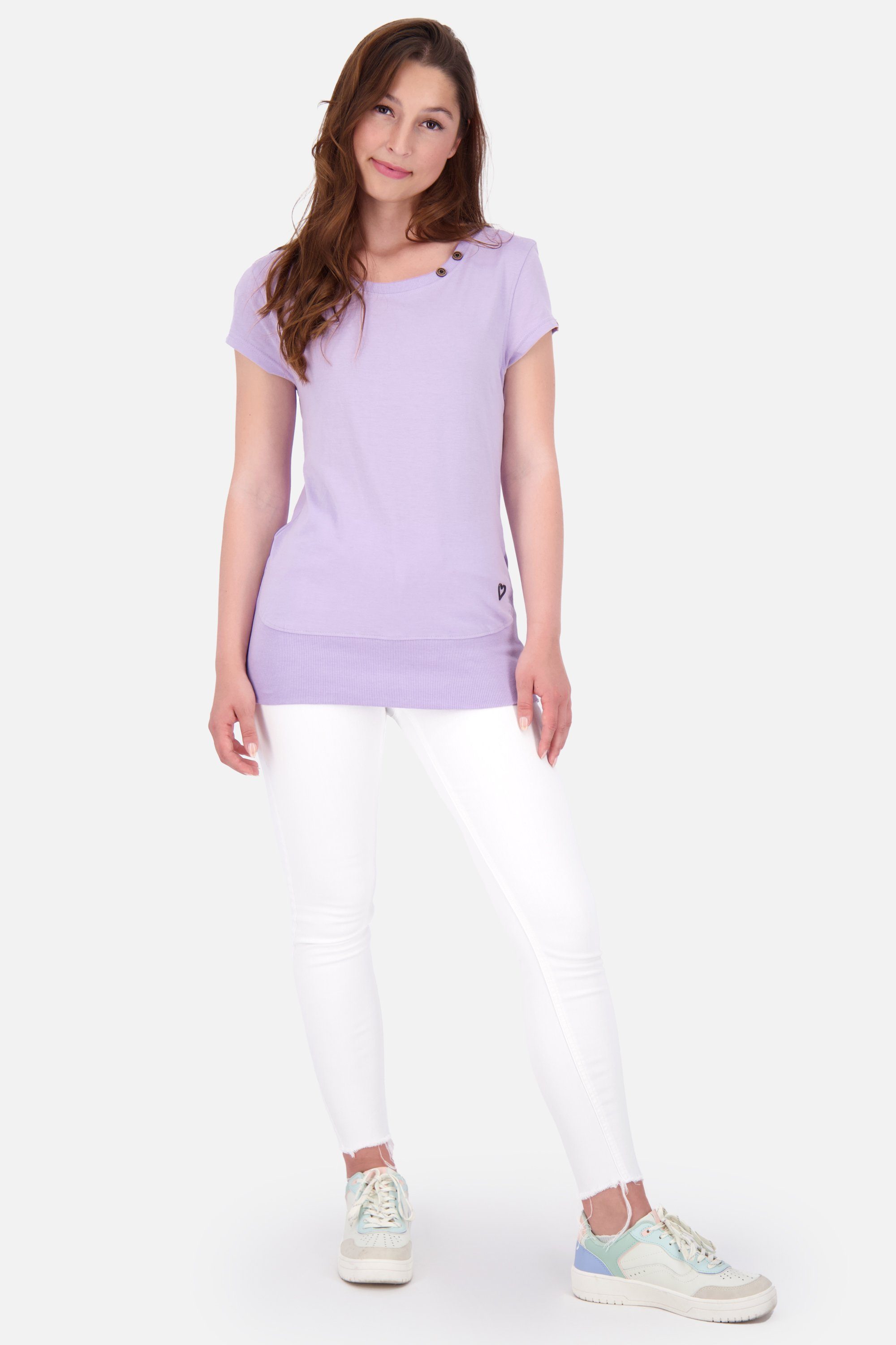 Rundhalsshirt Kurzarmshirt, Damen Alife & Kickin Shirt A CocoAK digital lavender Shirt melange