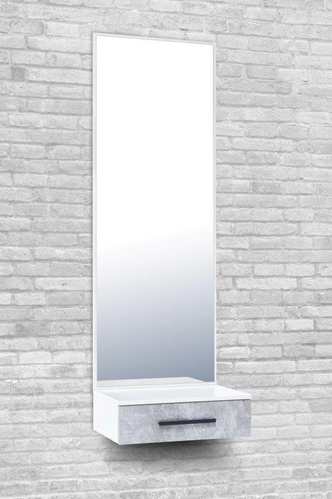 Paroli Spiegelpaneel Akron weiß/betonfarben