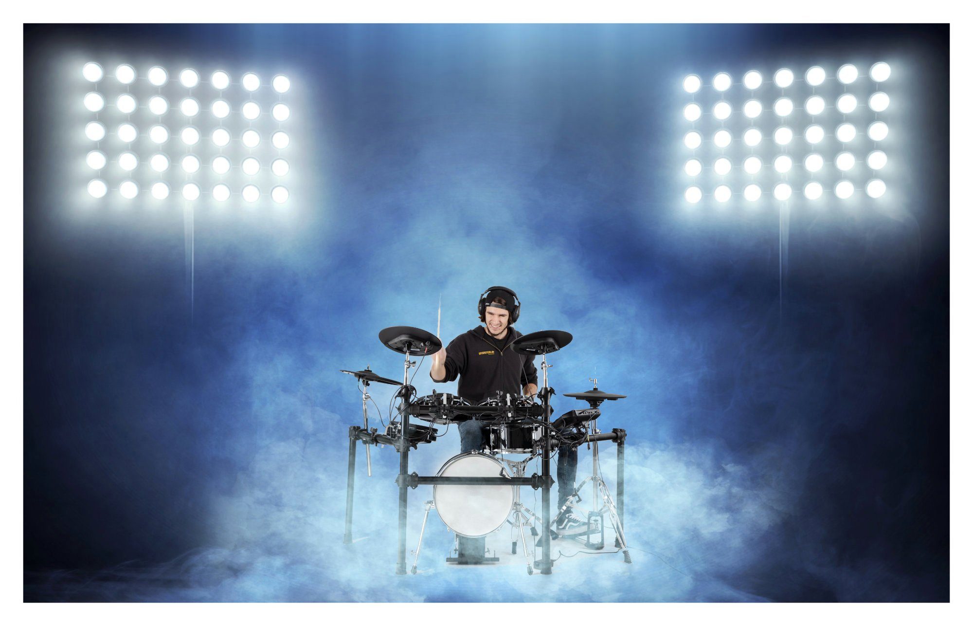 XDrum E-Drum DD-650 Mesh E-Drum Kit - mit echter HiHat - Kick-Pad aus Holz, 17-St., 720 Sounds, 20 Preset- und 20 User-Kits