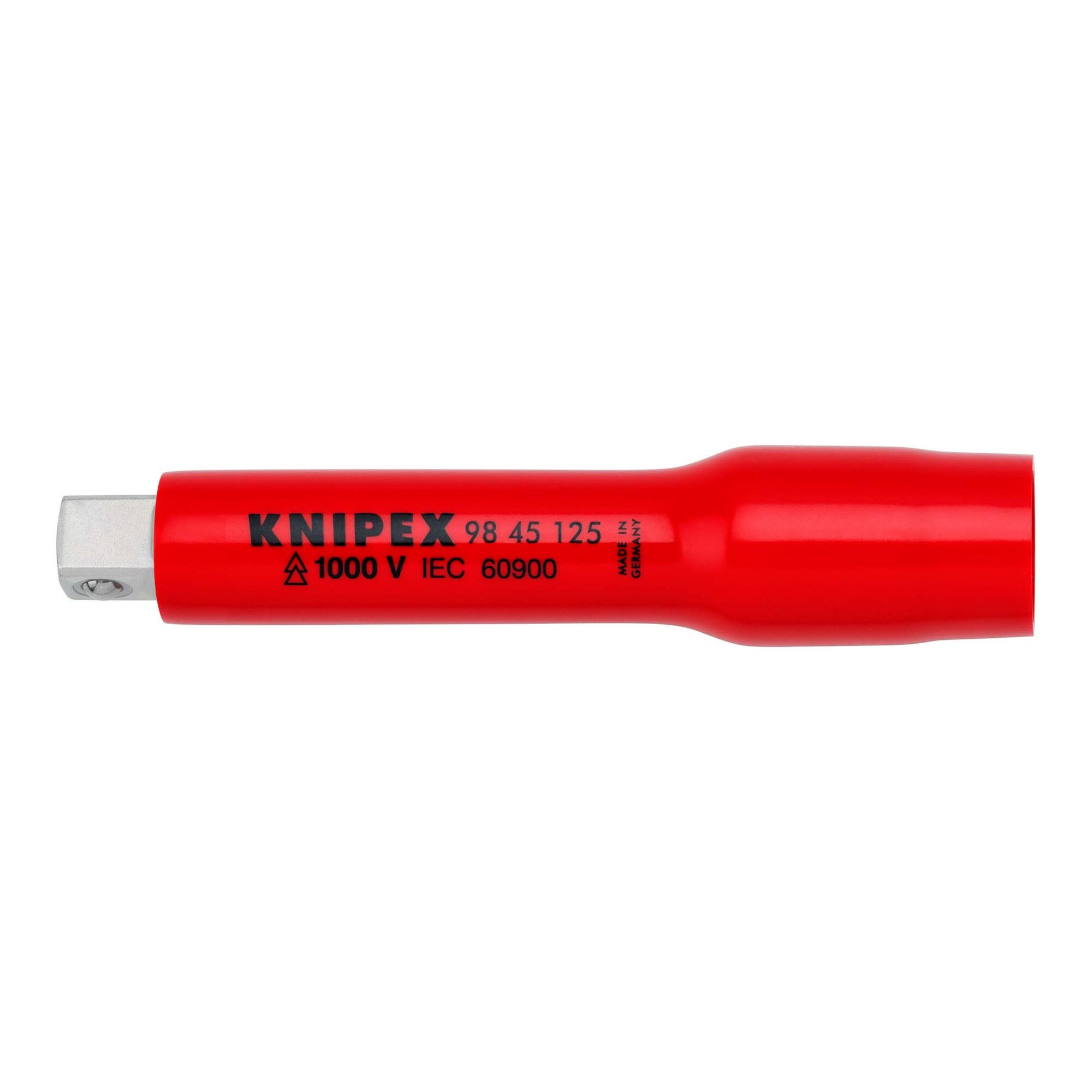 Knipex Steckschlüssel KNIPEX 98 45 125 Verlängerung mit Innen- / Außenvierkant 1/2" 125 mm