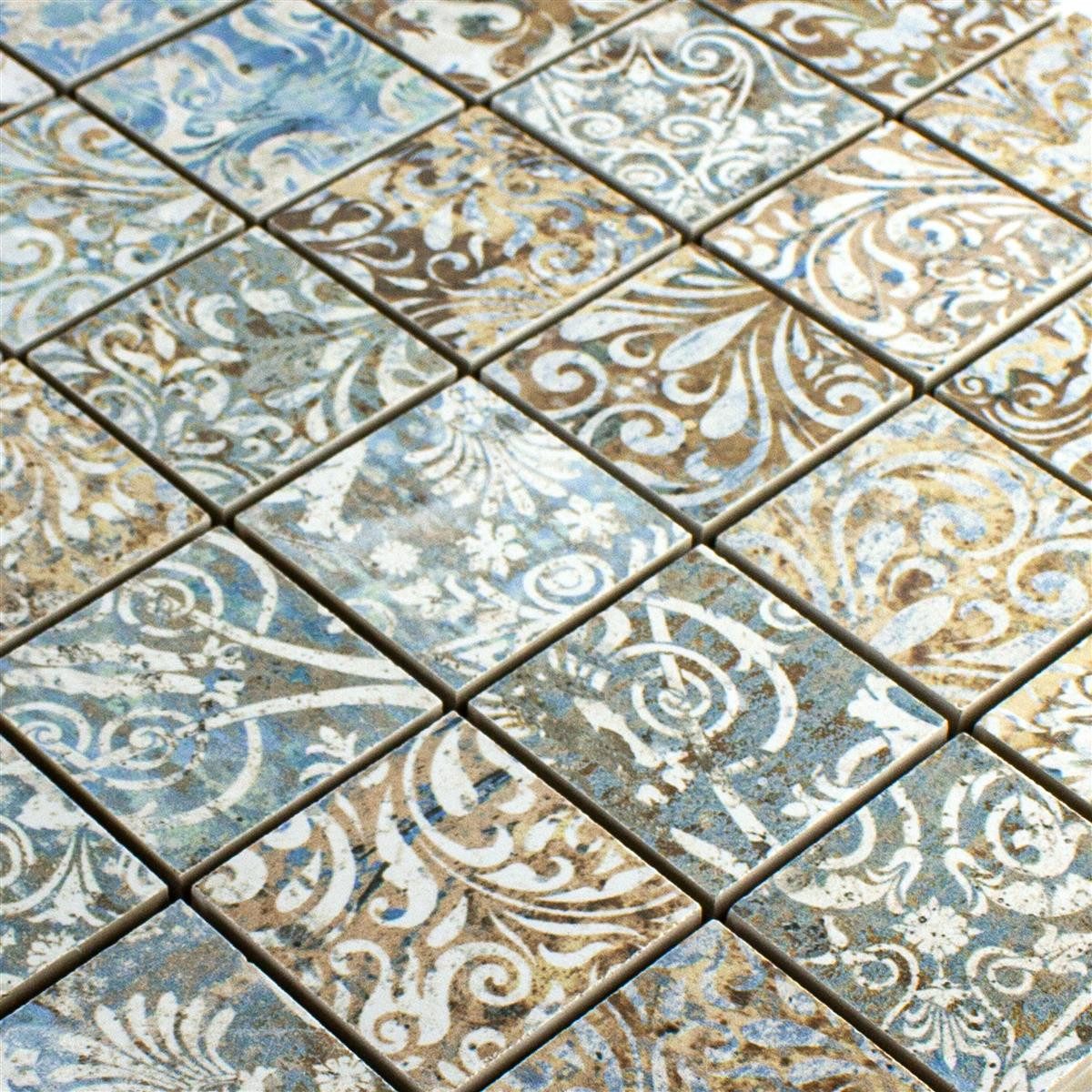 Mosafil Mosaikfliesen Keramikmosaik Fliesen Patchwork Bunt 47x47mm, Feinsteinzeug 29.500x29.500, bunt, Verlegefertig auf ein Netz geklebt - Frostsicher - Wasserfest -