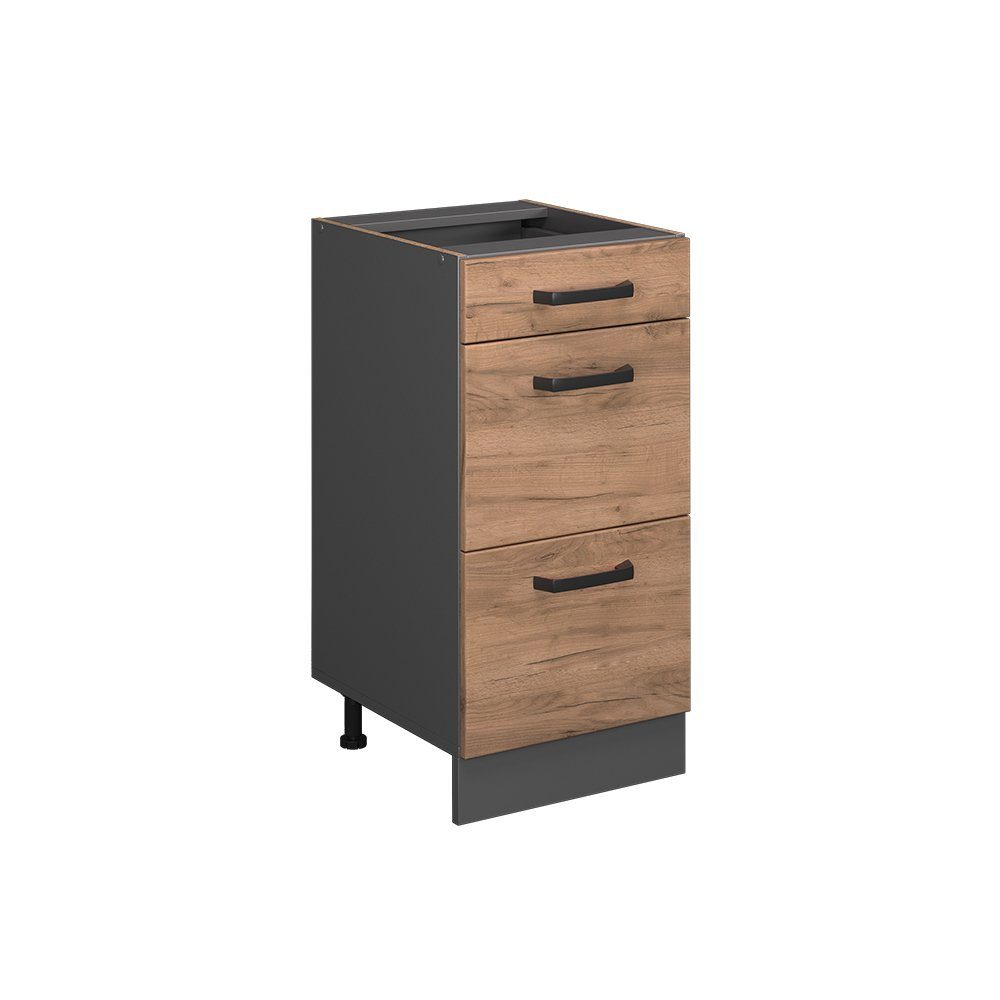 Vicco Unterschrank R-Line Goldkraft Eiche/Anthrazit 40cm, günstig online kaufen
