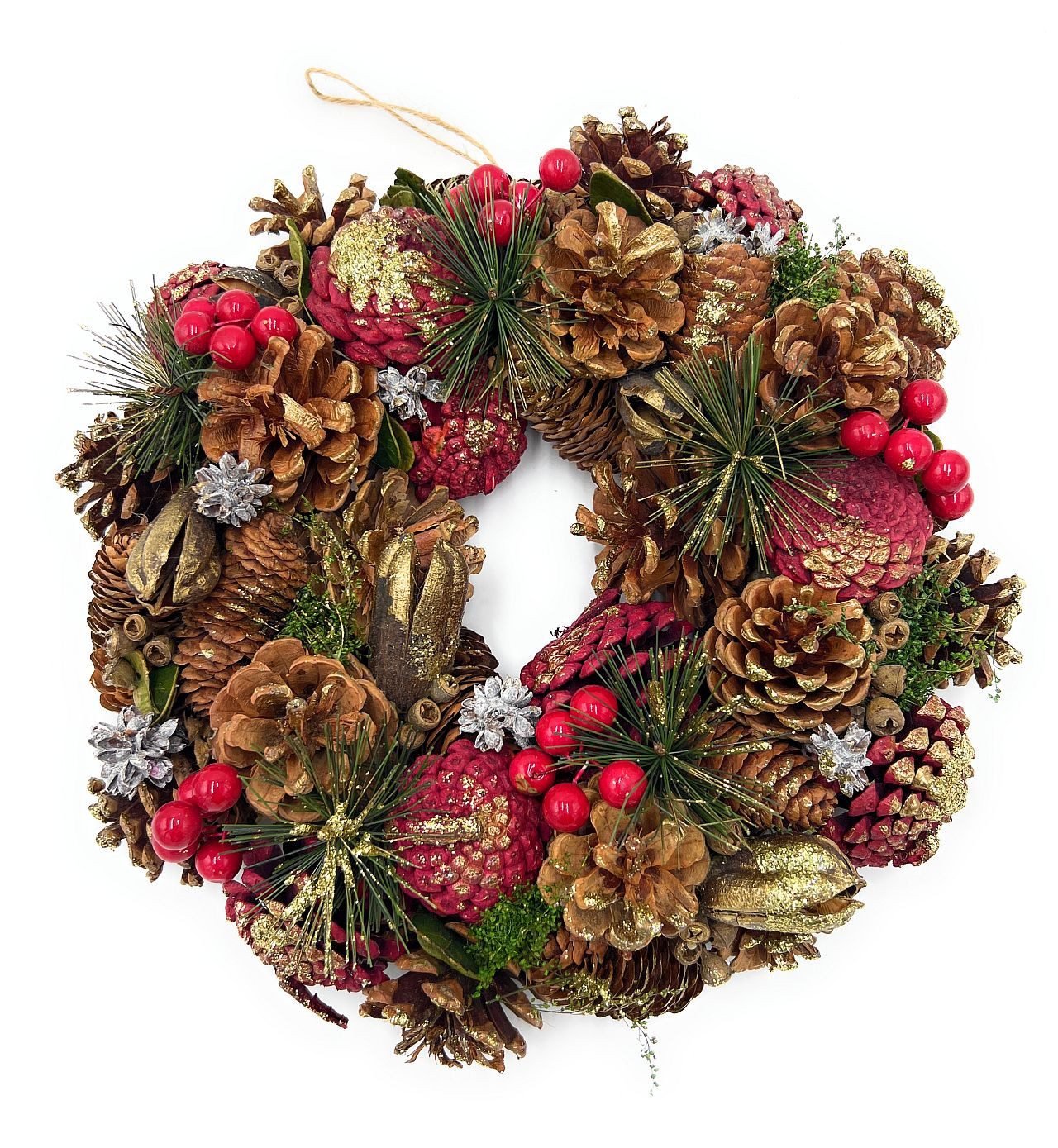 Small-Preis Dekokranz Tür- oder Tischkranz aus Zapfen mit Adventsduft – Handarbeit in 2 Gr.