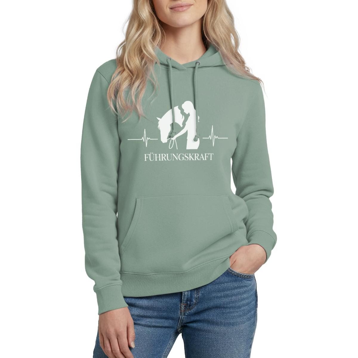 Hoodie Führungskraft, Mensch Und Pferd Team Damen Hoodie