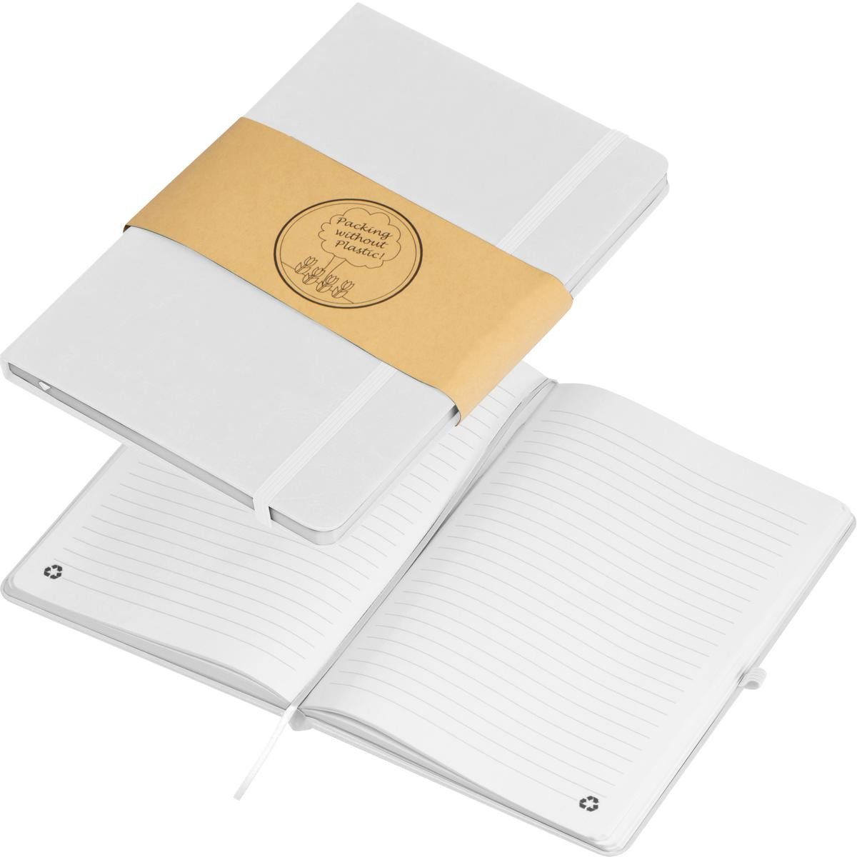 Notizbuch Notizbuch / Cover aus recyceltem PU / DIN A5 / 192 Seiten / Farbe: wei