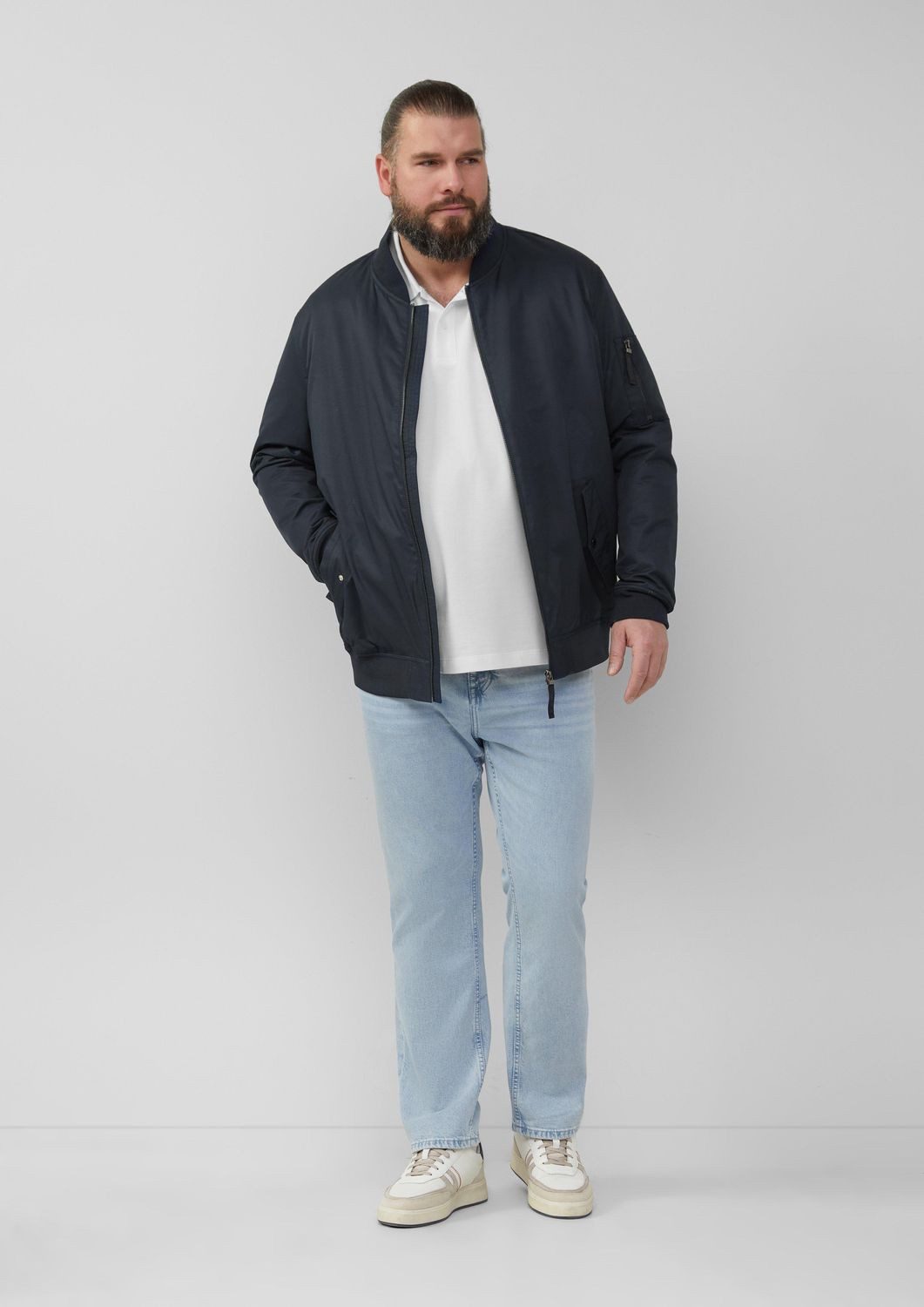 s.Oliver Poloshirt Poloshirt BIG SIZE kurzarm, Kragen, Knöpfe, Logo