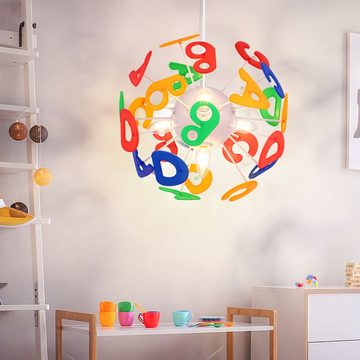 Globo Dekolicht, Leuchtmittel nicht inklusive, Pendelleuchte Kinderzimmer Hängelampe Buchstaben