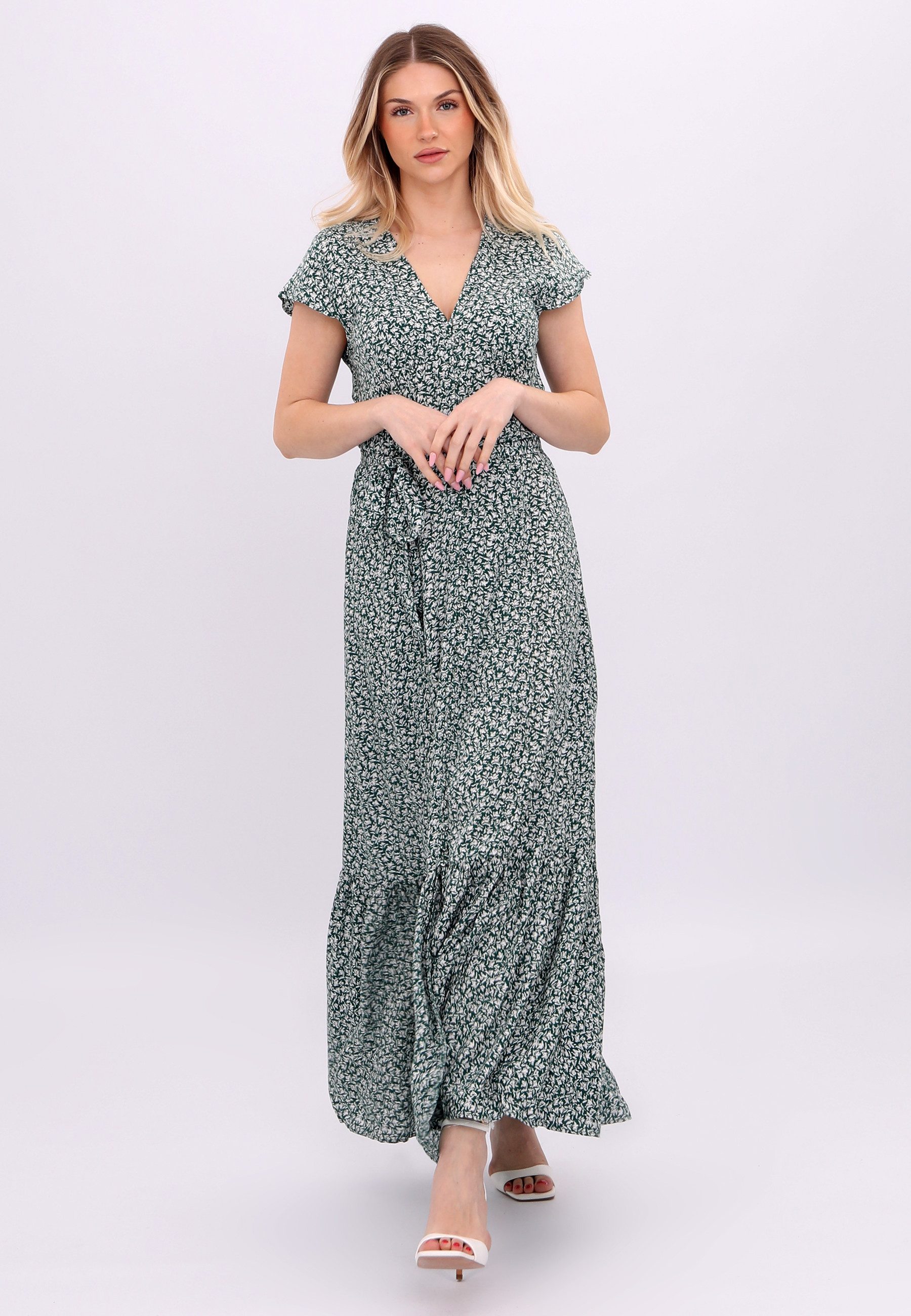 YC Fashion & Style Sommerkleid Elegantes Viskose-Maxikleid mit floralem Muster Alloverdruck, Boho, Casual