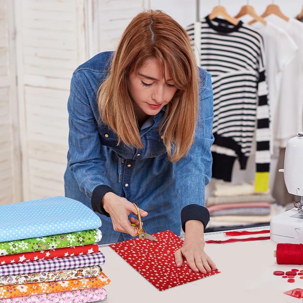 Diwzbyn Stoff 7-teiliges Fat-Quarter-Stoffpaket, 50 x 50 cm vorgeschnittene, Baumwollstoffe für Quilten, Nähen, Patchwork und DIY-Bastelprojekte – Bild 4 von 5