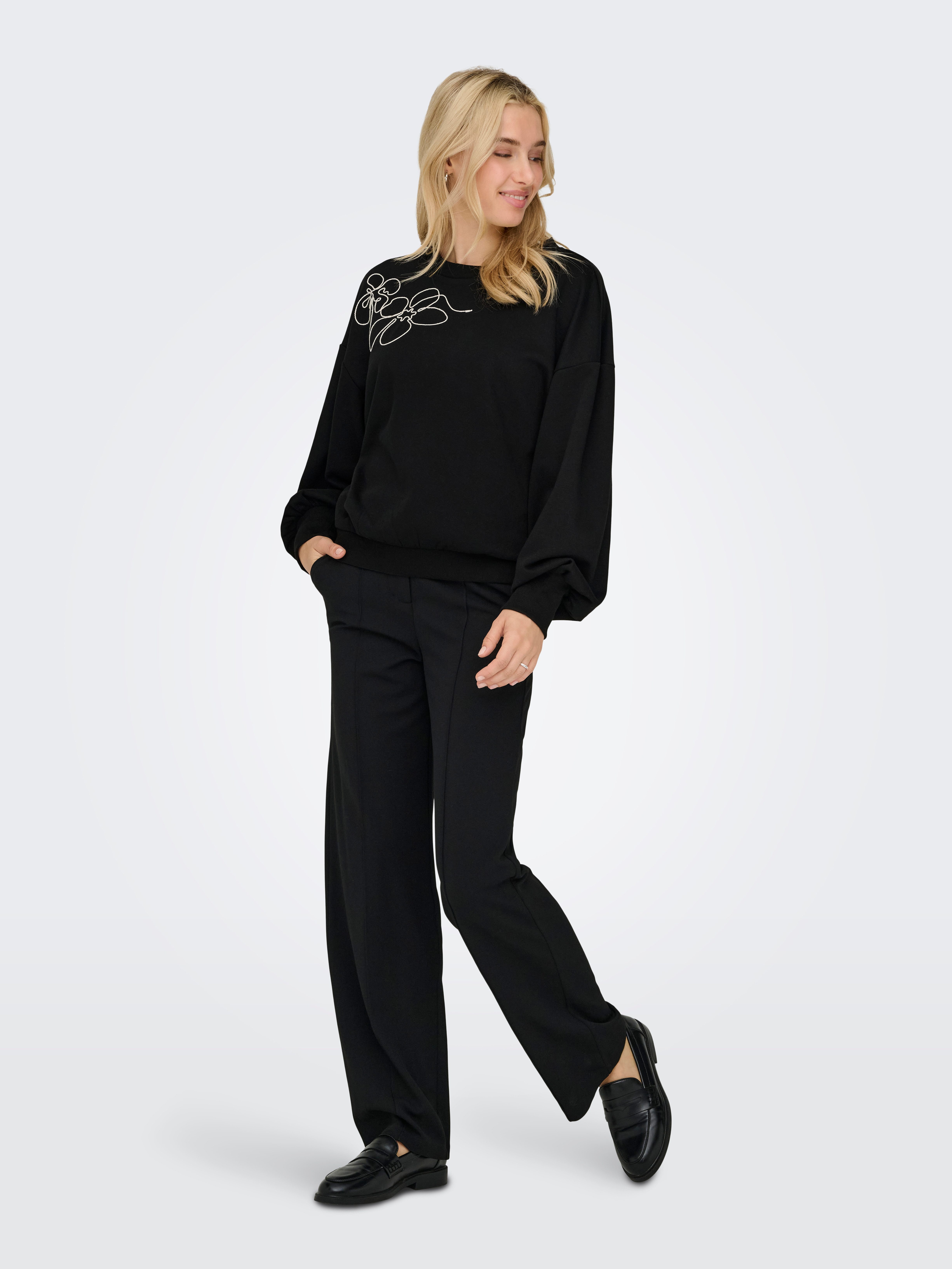 ONLY Sweatshirt ONLBROOK L/S CHEST EMB CS SWT günstig online kaufen