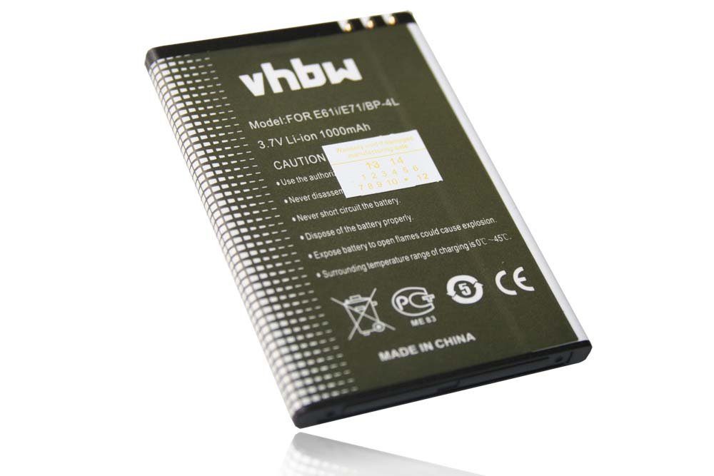 vhbw kompatibel mit Ebesy V6, V7, A35, W69, W70 Smartphone-Akku Li-Ion 1000 mAh (3,7 V)