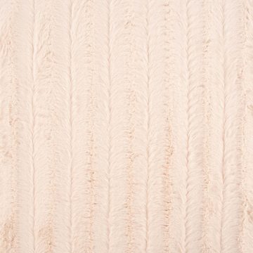 SCHÖNER LEBEN. Stoff Fellimitat Kunstfell Streifen beige 1,5m Breite