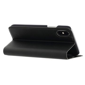 Hama Smartphone-Hülle Booklet für Apple iPhone X, Apple iPhone Xs, Schwarz, schlankes Design, Mit Standfunktion, Einsteckfächer, Wireless Charging kompatibel