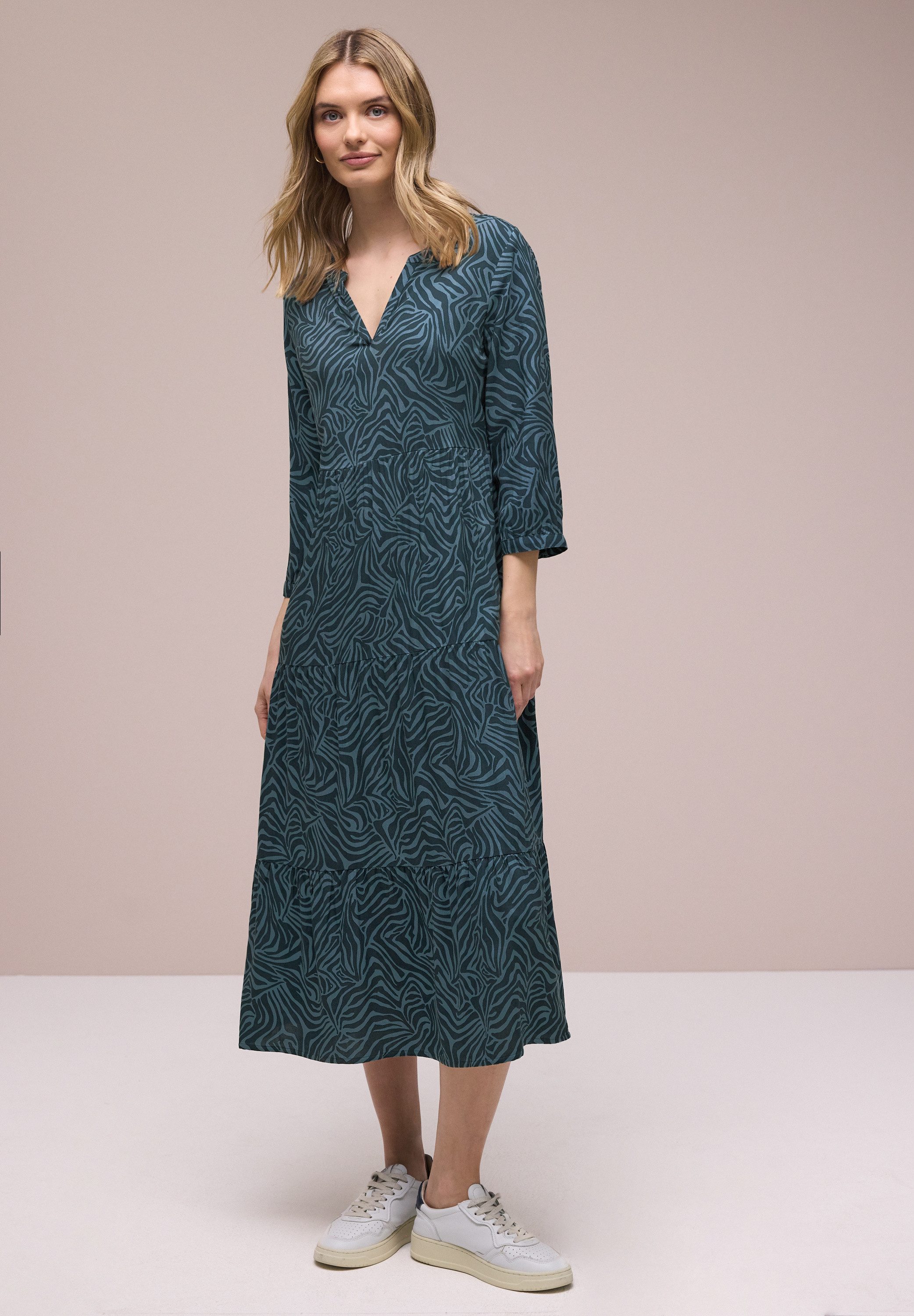 STREET ONE Midikleid mit Volant