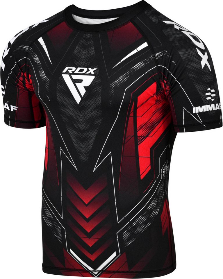 RDX Sports Kompressionsshirt RDX IMMAF Halbarm Kompressionsshirt für MMA und Wettkampftraining