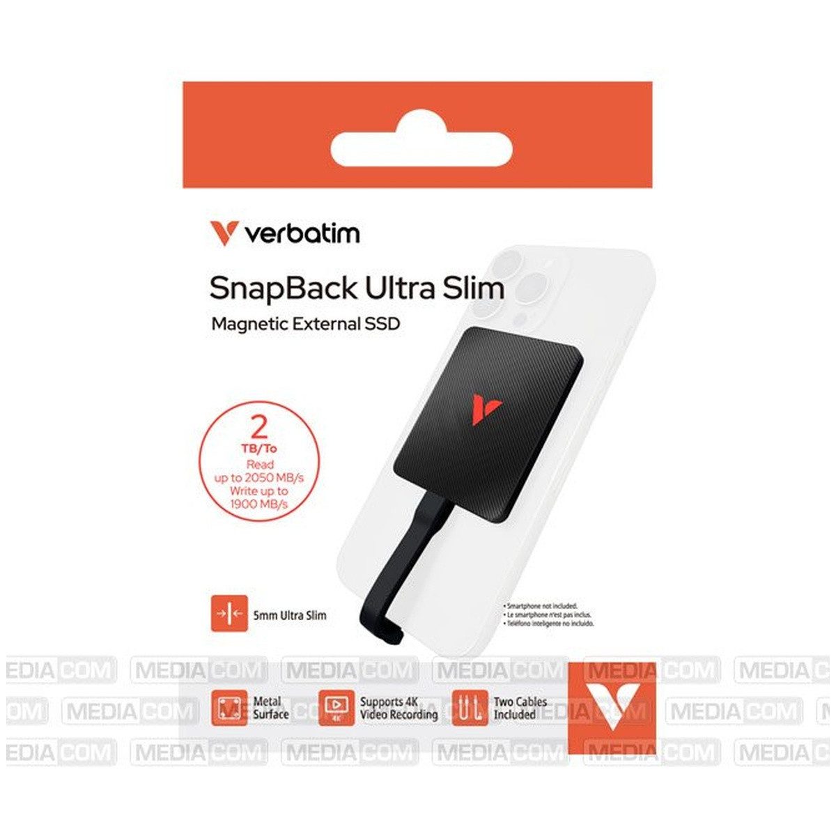 Verbatim Festplatten-Dockingstation Verbatim SnapBack UltraSlim SSD 2TB Schwarz