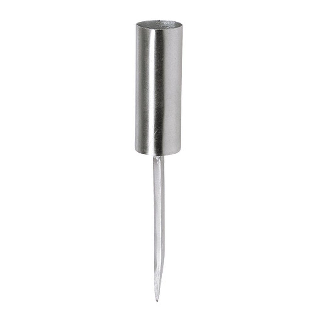 Flor & Decor Import GmbH Kerzenhalter Silber Kerzenhalter Metall Stabkerzen 15cm 4er Set Dekoration, 4 Stück