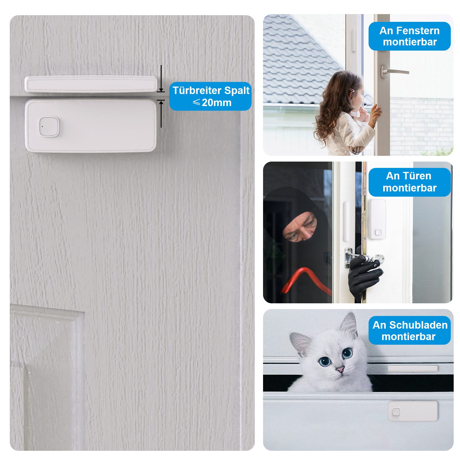 WE.LOCK Türschloss-Funksteuerung WELOCK WIFIBOX3 mit 2 Türmagnet für Fernentriegelung,Monitor und Alexa