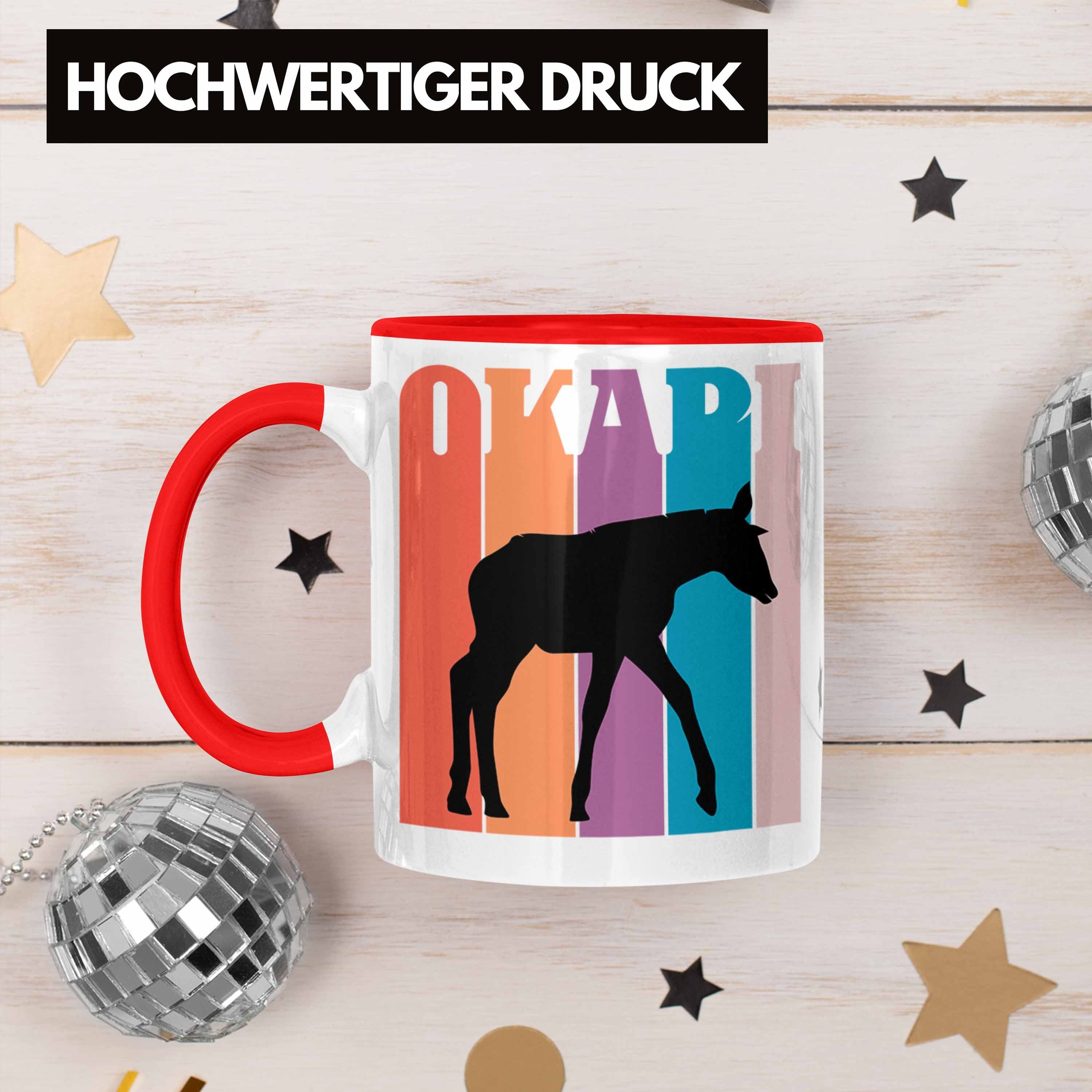 Geschenk Lustige Tasse Liebhaber Okapi Rot Trendation Grafik Tasse für Okapi