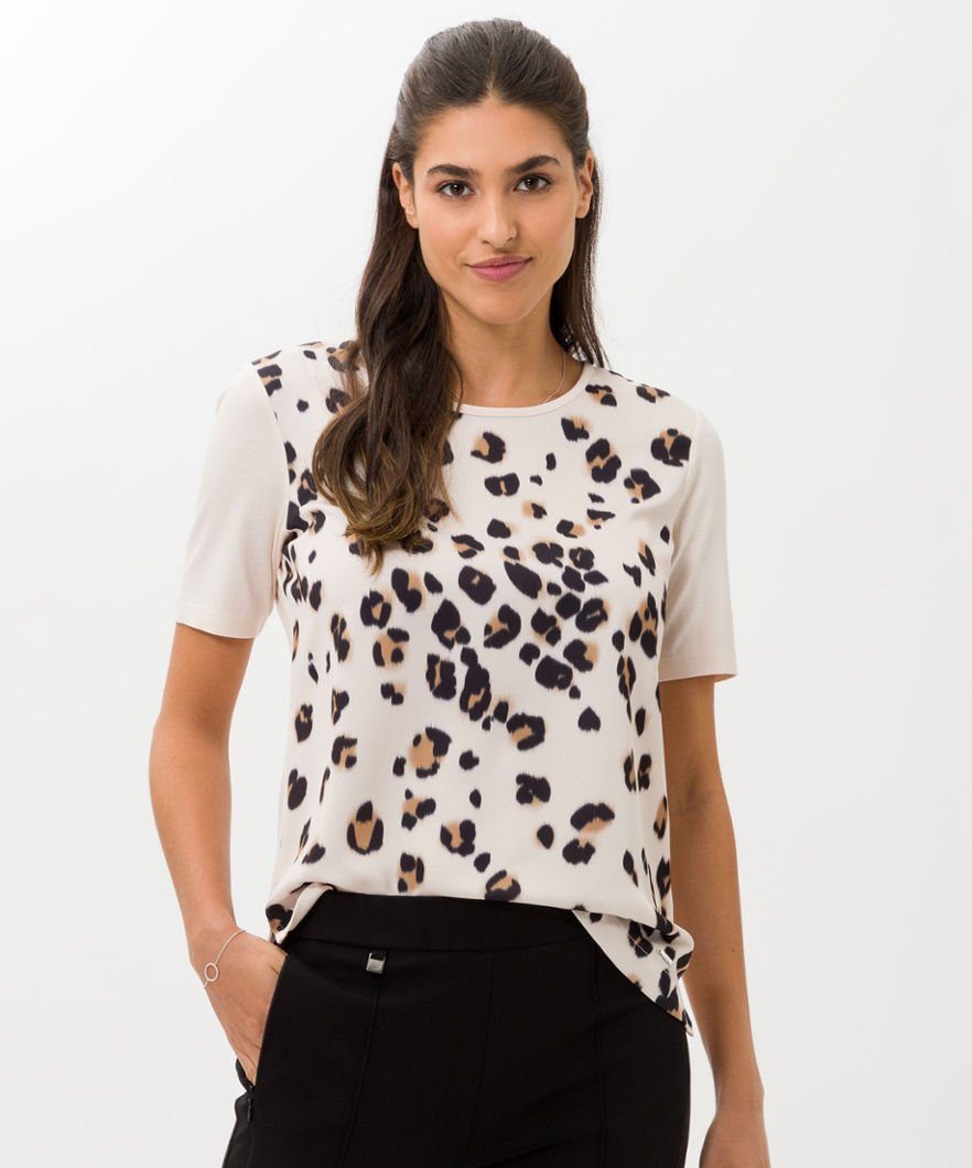 Brax Kurzarmshirt Style CADY, Elegantes Shirt mit dekorativem Print