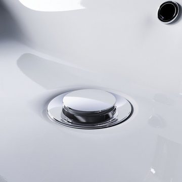 AM.PM Ablaufgarnitur Klick-Ablaufgarnitur Pop Up Bad, Universal (Abflusssteuerung per Tastendruck) aus umweltfreundlichem und sehr haltbarem ABS-Kunststoff gefertigt
