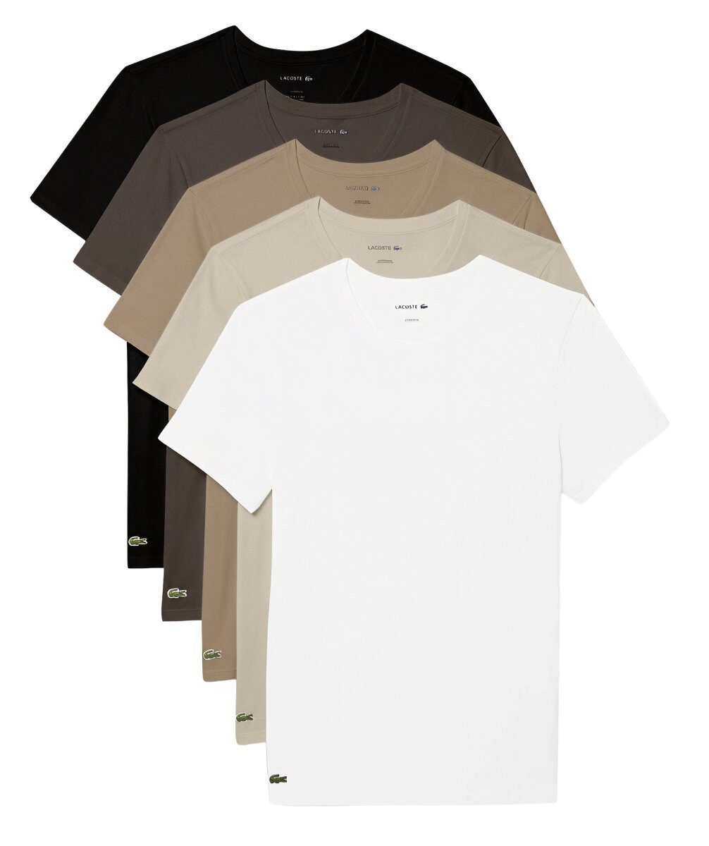 Lacoste Unterziehshirt Lacoste Shirts 5er Pack Croc Logo Unterhemd