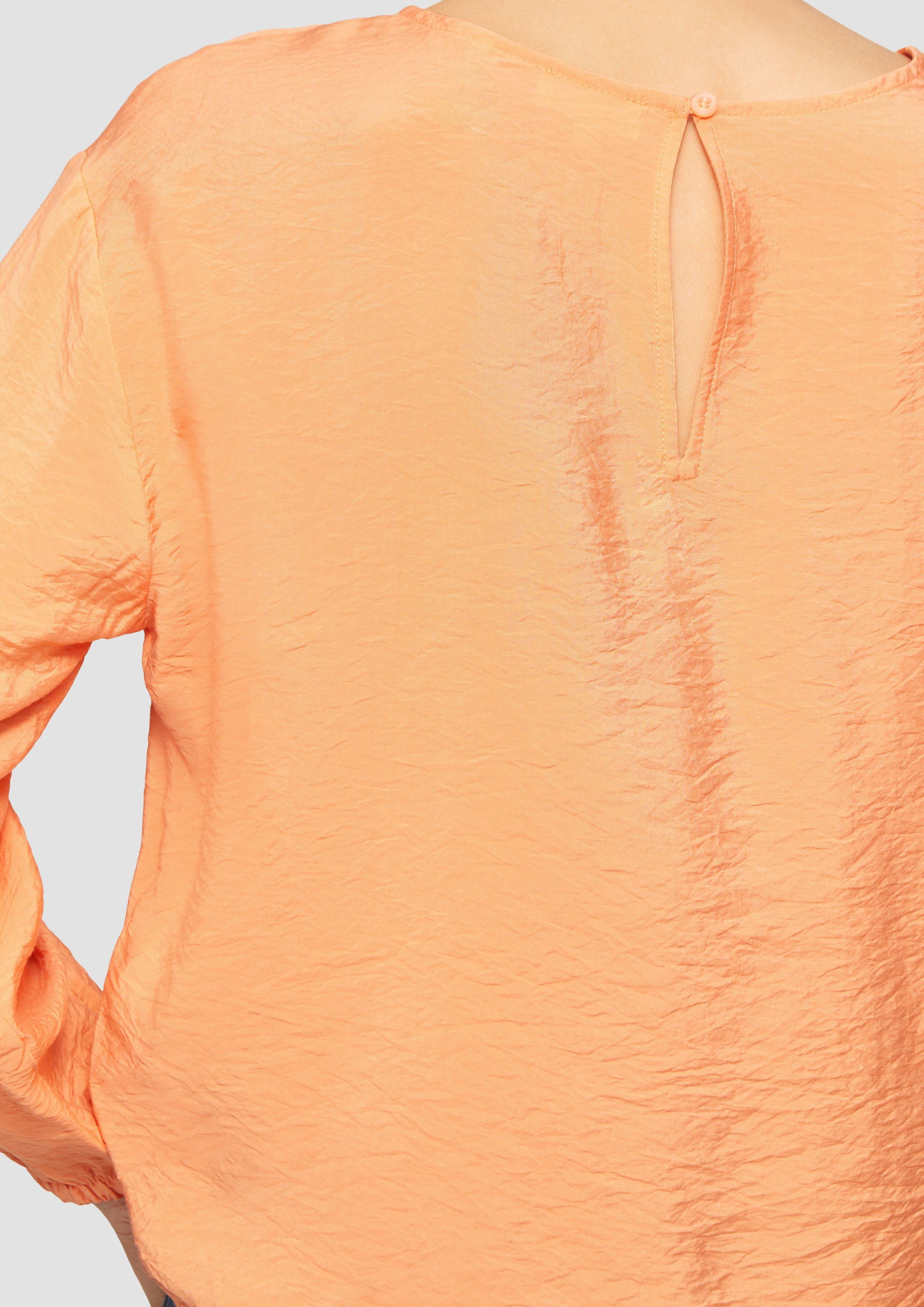 s.Oliver Langarmbluse Viskosemix-Bluse in O-Shape günstig online kaufen