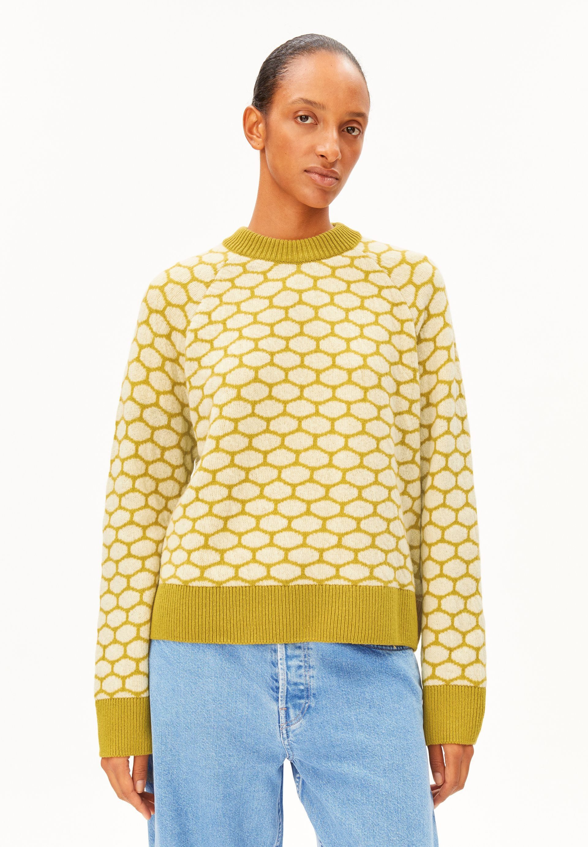 Armedangels Strickpullover MULTI DOTS Strickpullover aus Bio-Woll Mix Loose Fit